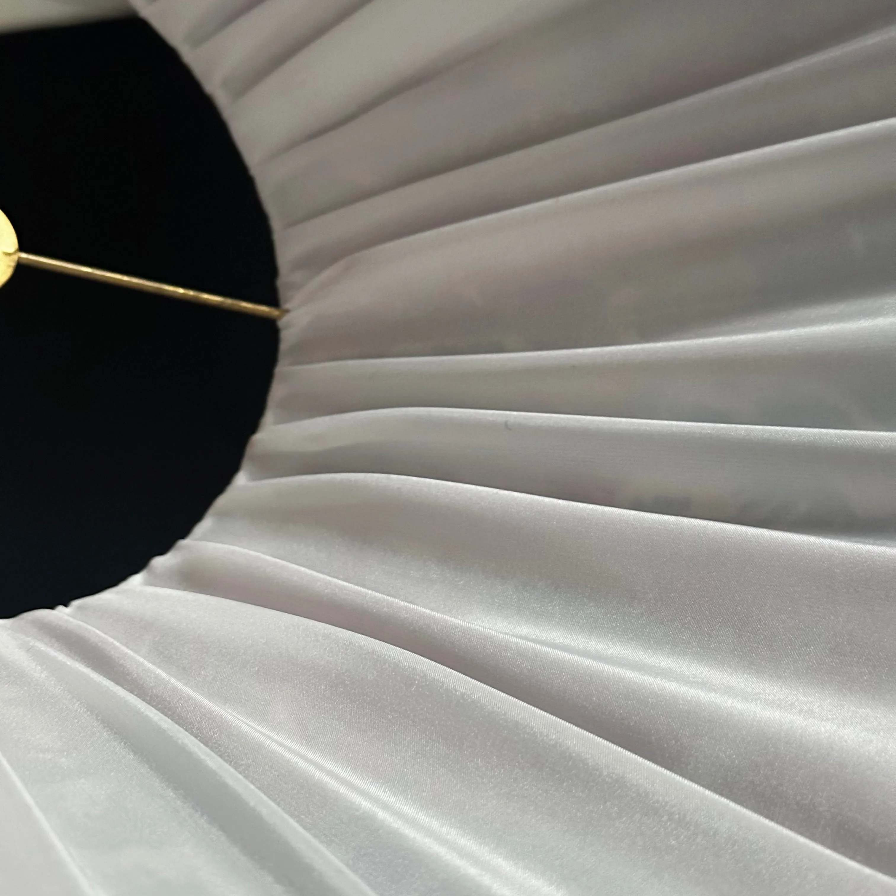 16" Saved NY Pleated Fabric Lampshade Pair O