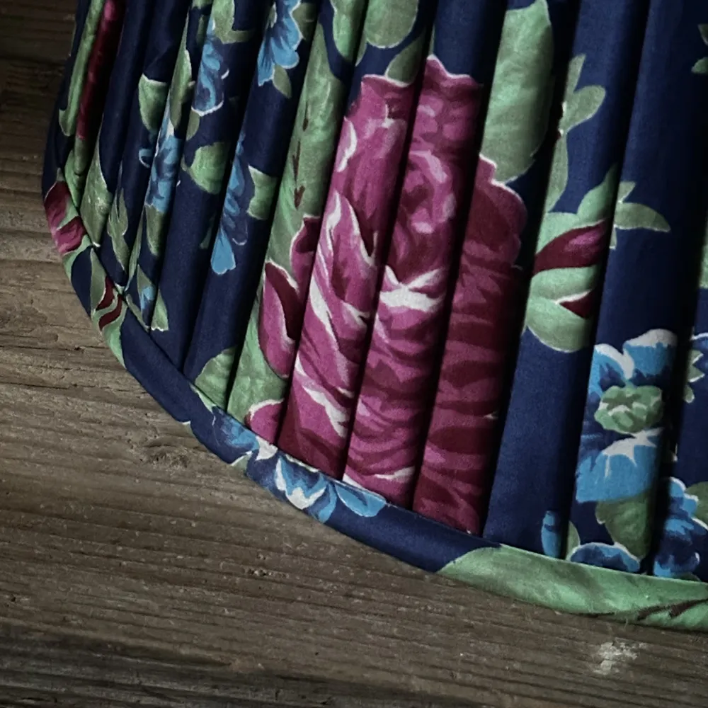 16" Saved NY Pleated Fabric Lampshade Pair O
