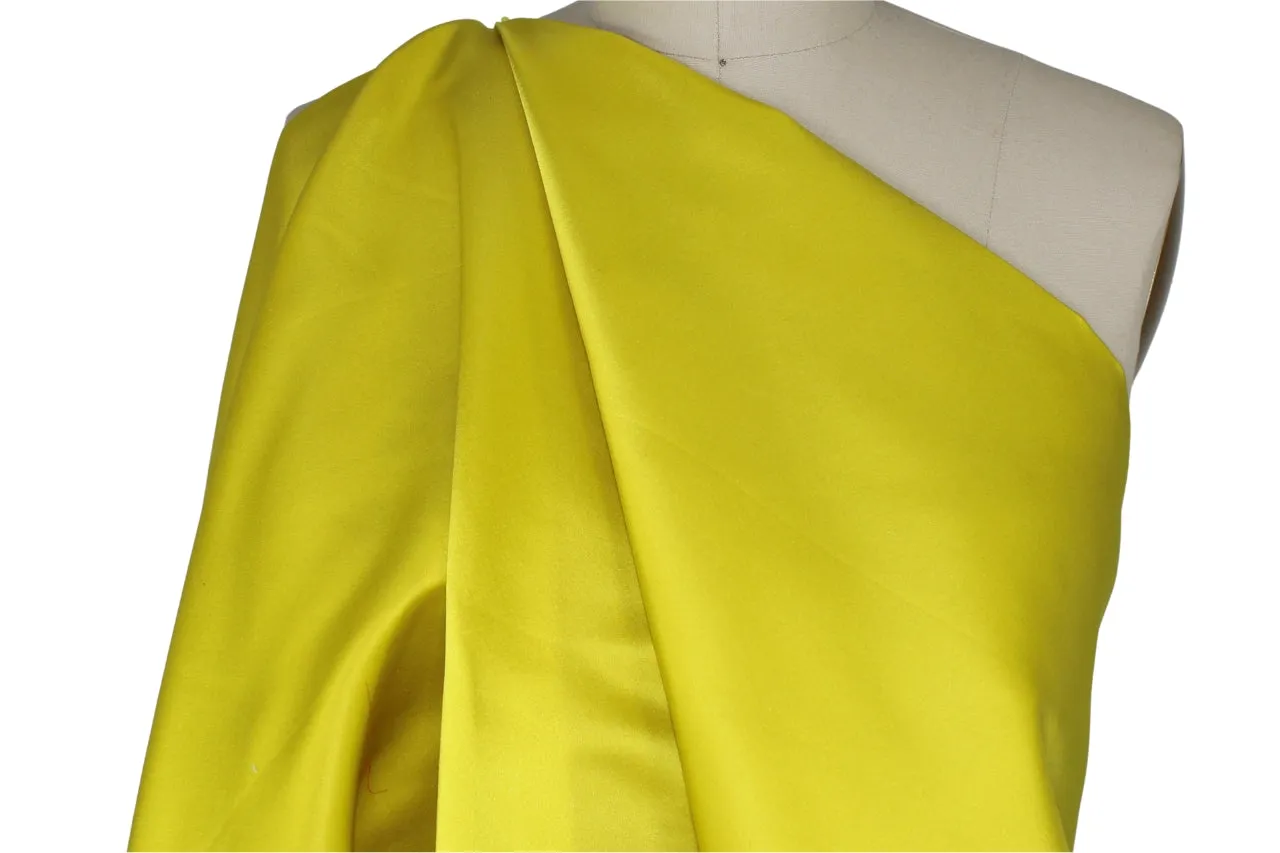 3 1/2 Yards of Double Faced Silk Duchesse Satin - LemonLime