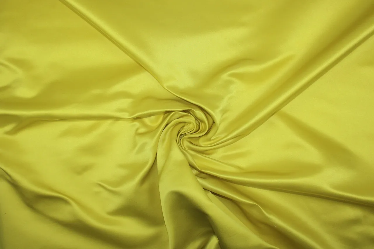 3 1/2 Yards of Double Faced Silk Duchesse Satin - LemonLime