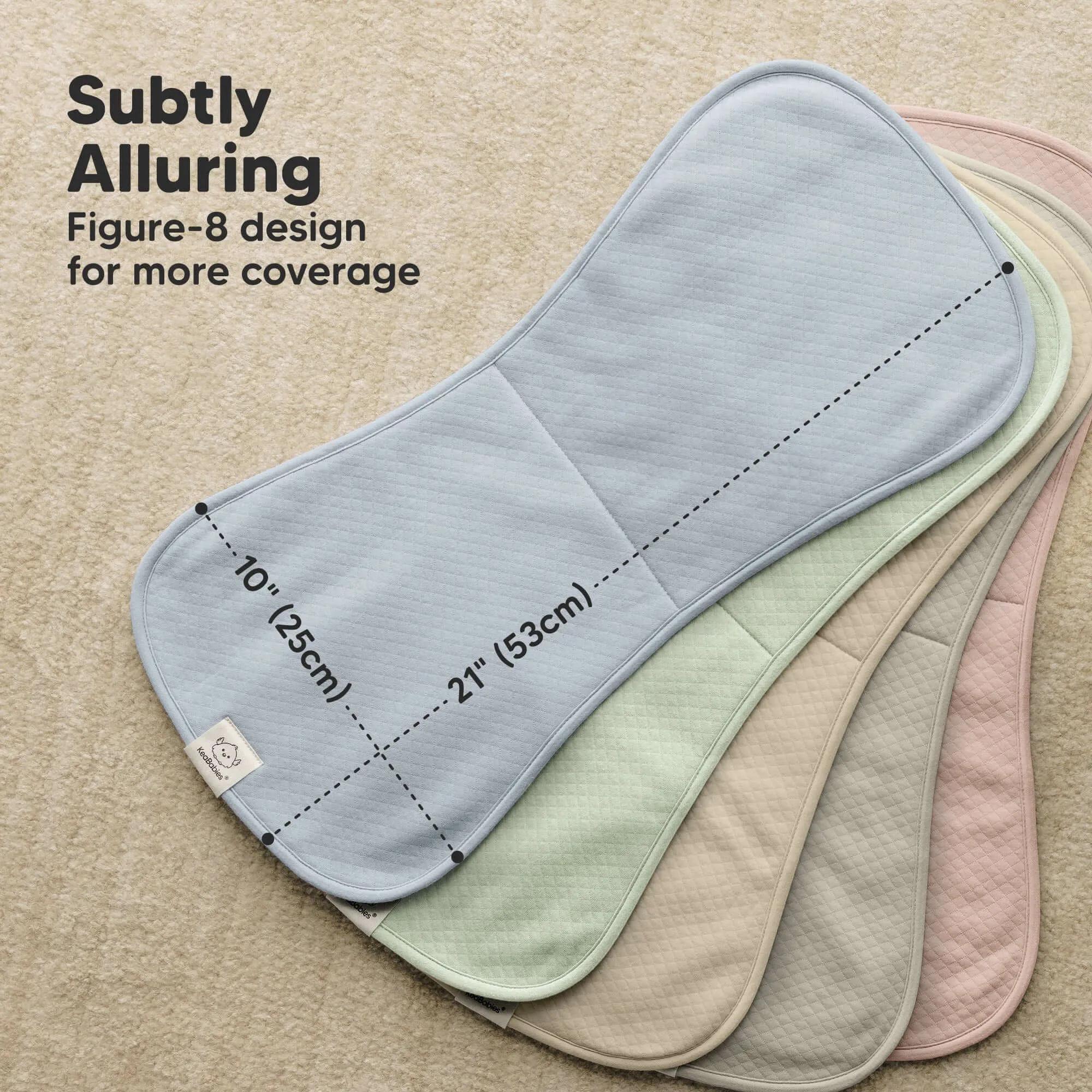5-Pack Urban Quin Burp Cloths