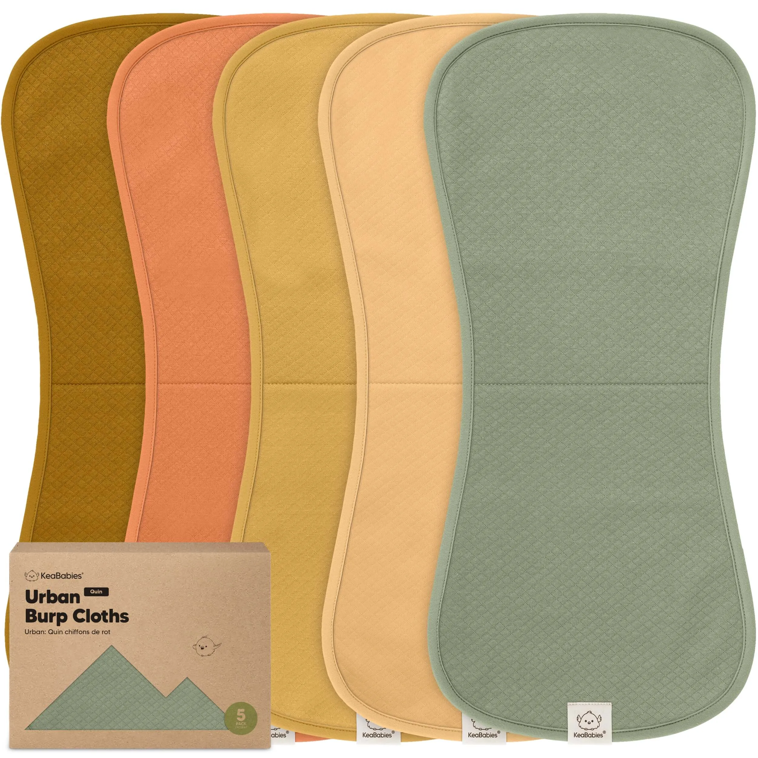 5-Pack Urban Quin Burp Cloths