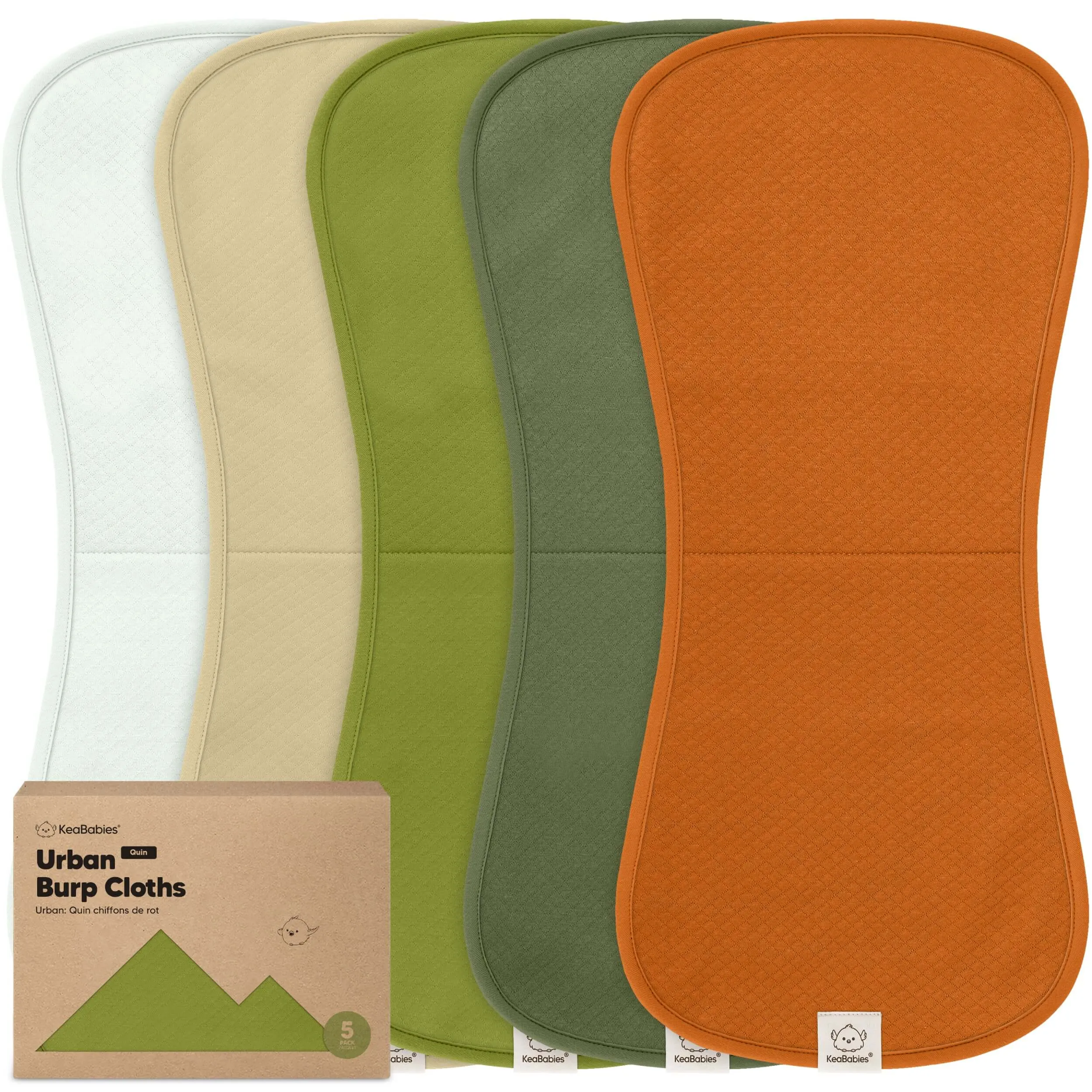 5-Pack Urban Quin Burp Cloths