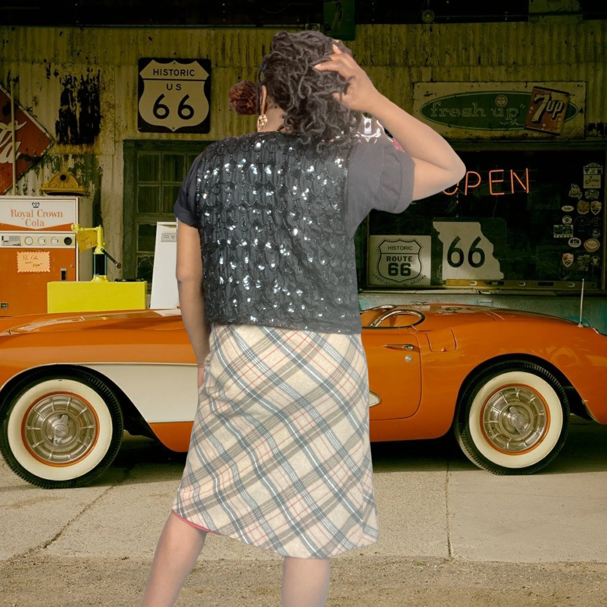 90s Gap Plaid Wool Skirt Size Xl