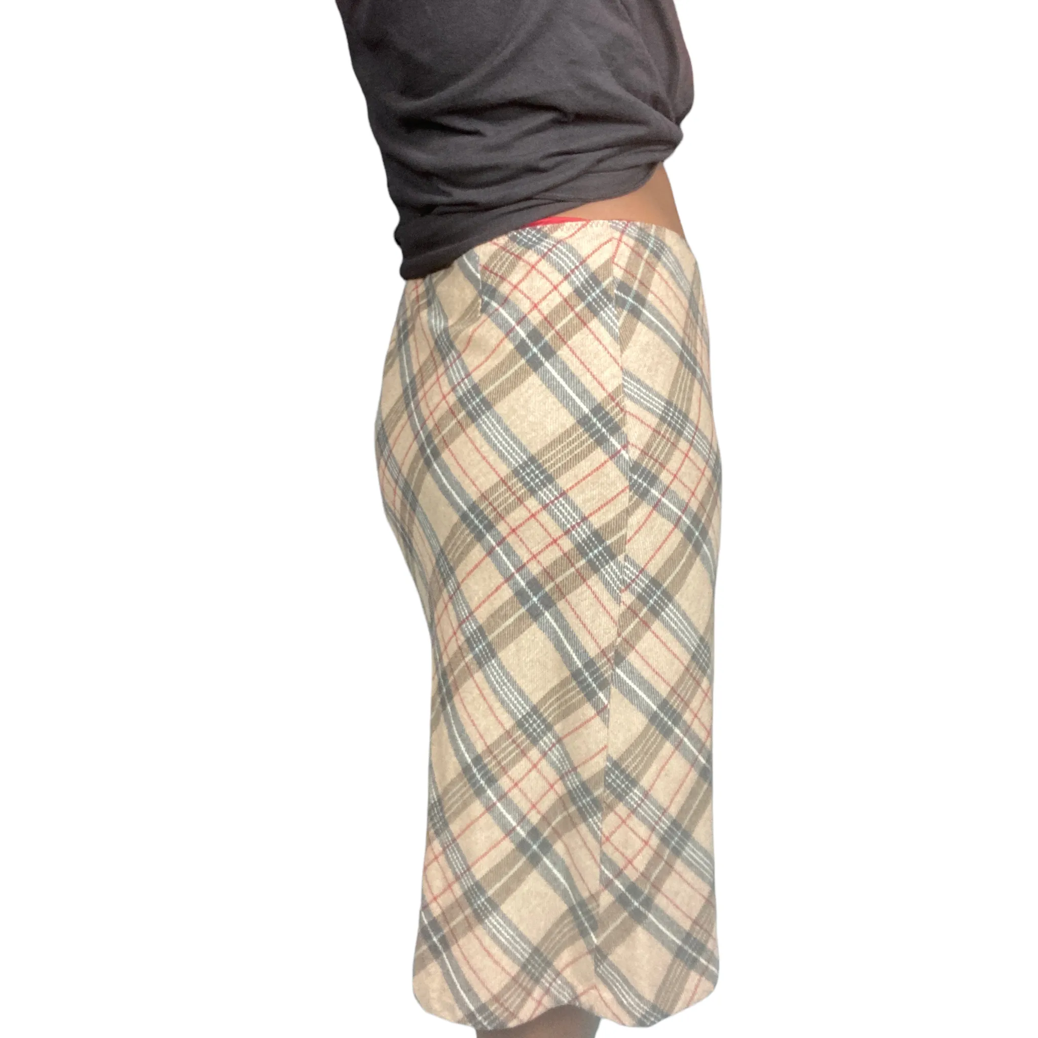 90s Gap Plaid Wool Skirt Size Xl