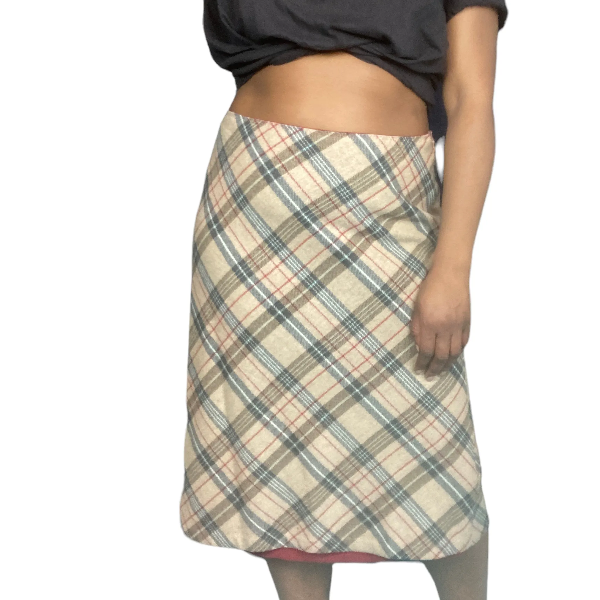 90s Gap Plaid Wool Skirt Size Xl