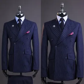 Aidase Vintage Wedding Suits For Men Slim Fit Tuxedos Peaked Lapel Groom Wear Business Office 2 Pieces Blazer With Pants Costume Homme