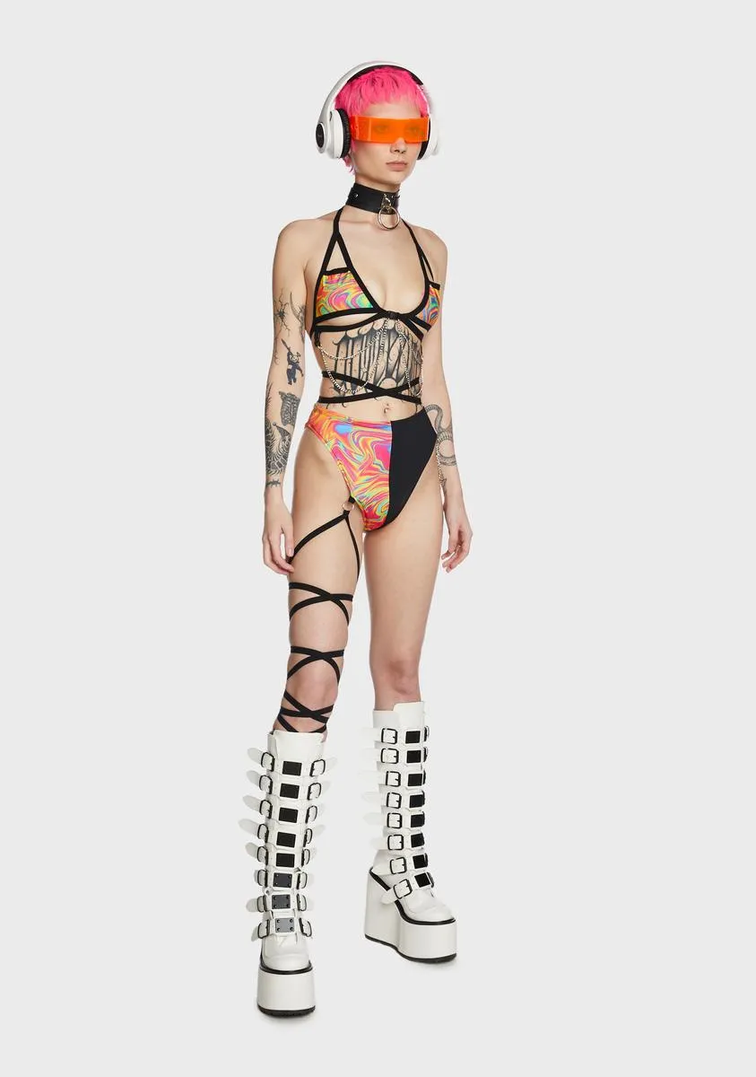 All The Glow Leg Tie Shorts