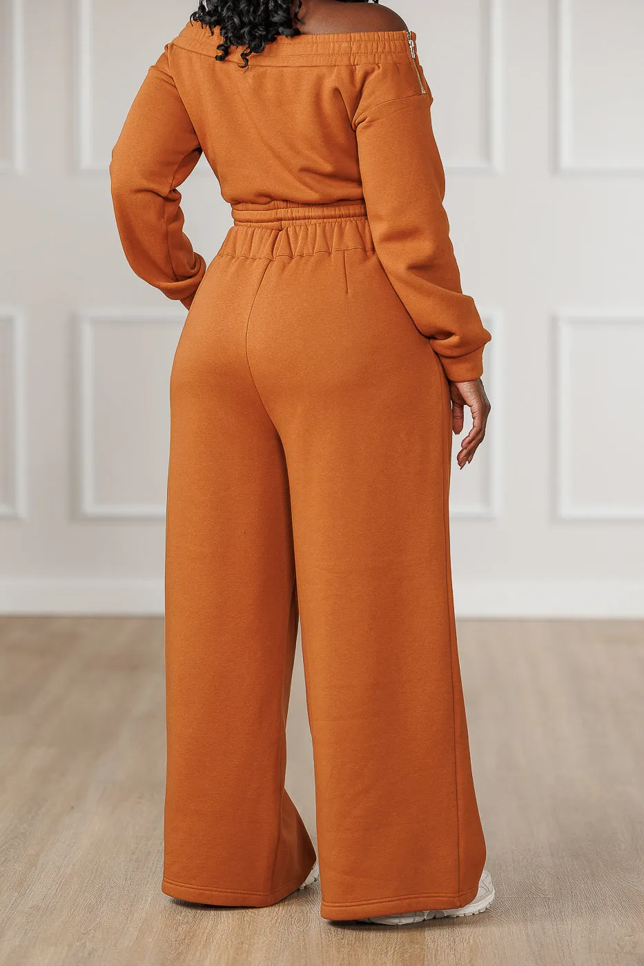 Ameira Pleated Wide Pants - Cognac