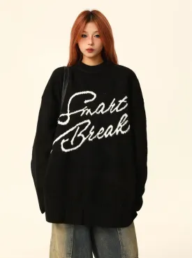 American loose knitwear sweater