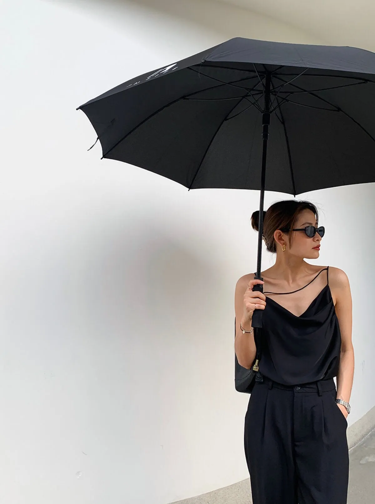Asymmetric Strap Drape Camisole [2 Colours]