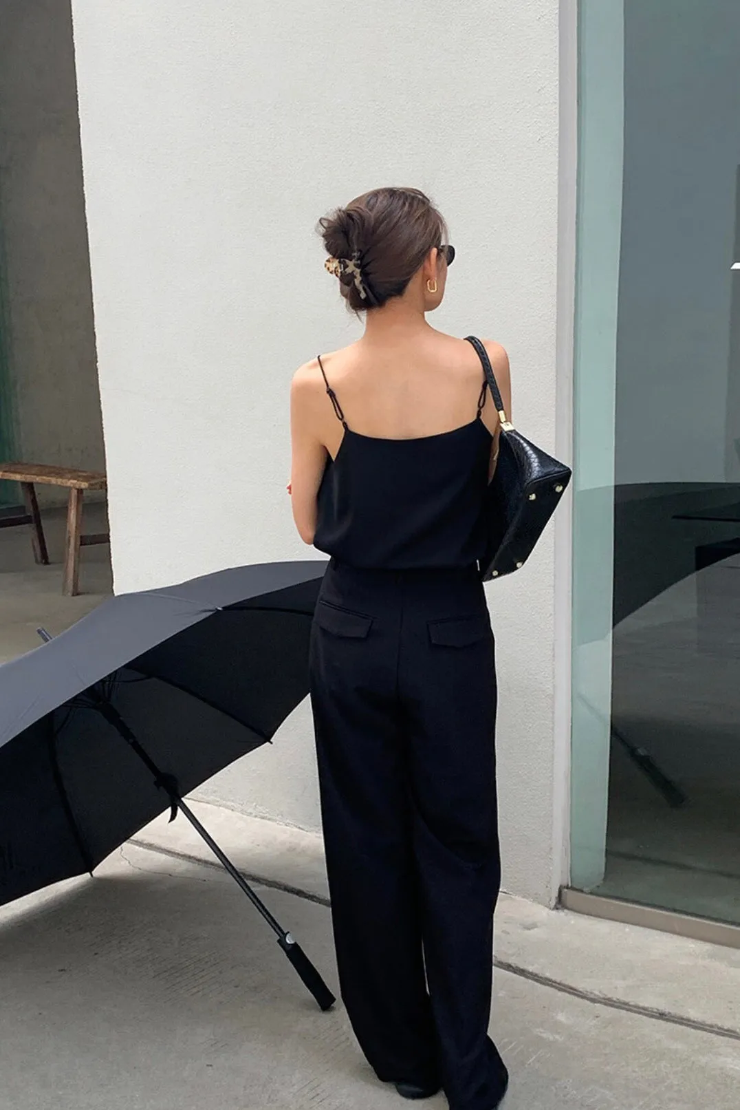 Asymmetric Strap Drape Camisole [2 Colours]
