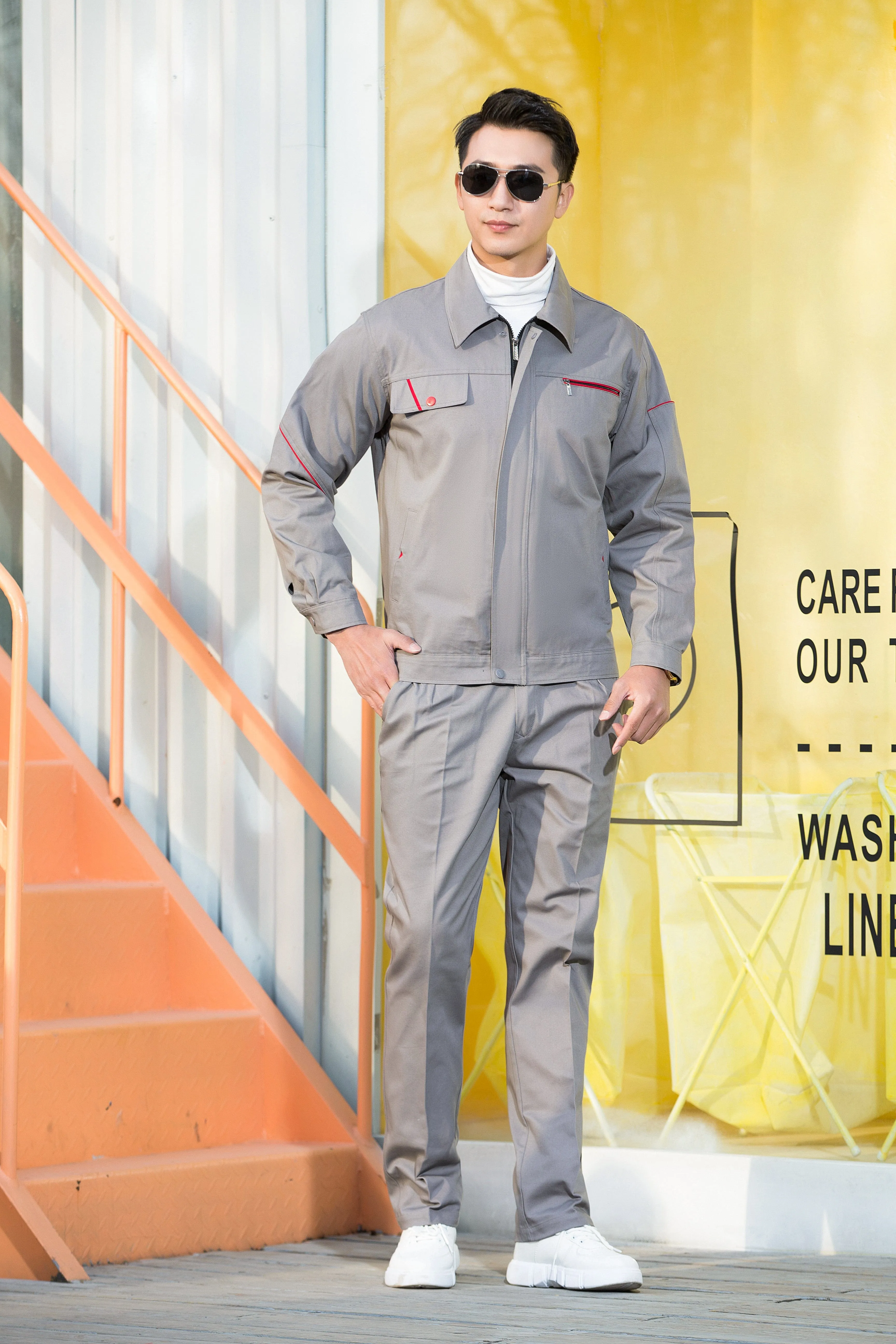 Autumn and winter long-sleeved pure cotton series workwear SD-PC-W103