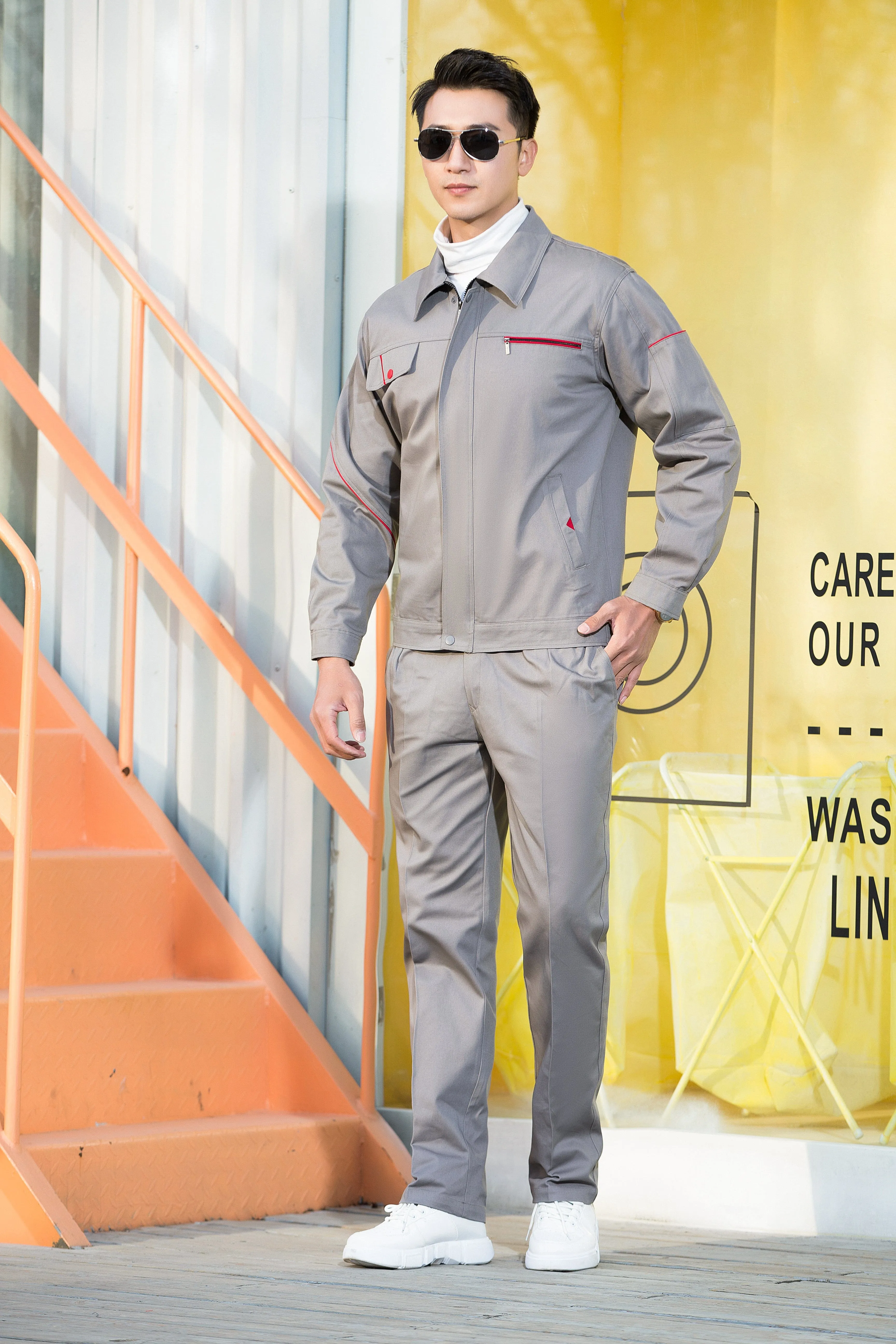 Autumn and winter long-sleeved pure cotton series workwear SD-PC-W103