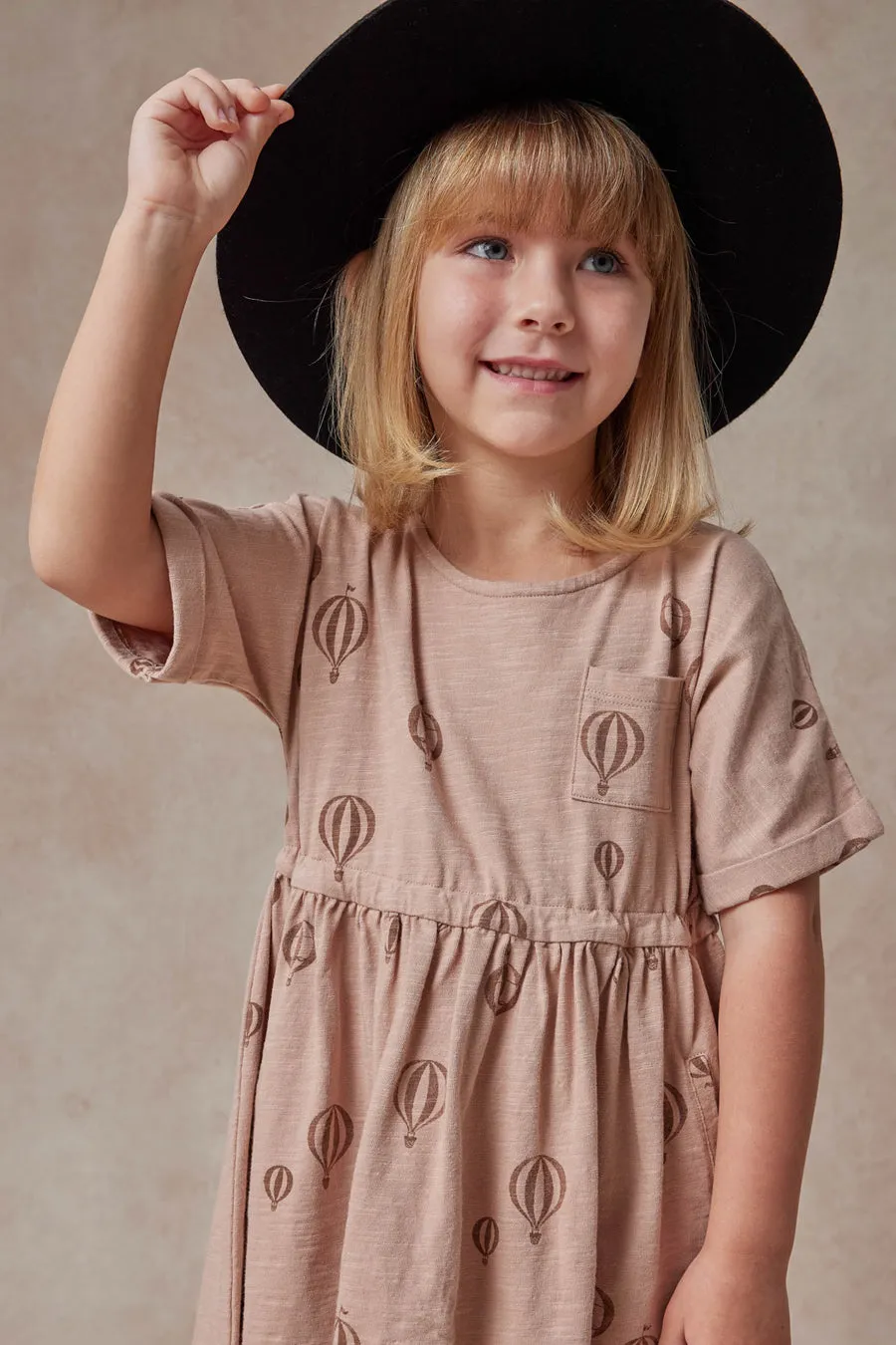 Baby Girls Dress Rylee   Cru Kat Hot Air Balloons