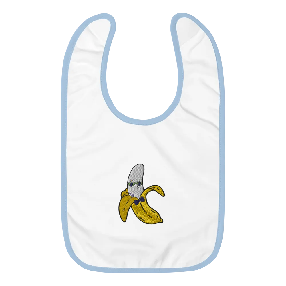 Banana Embroidered Baby Bib