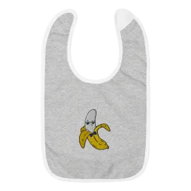 Banana Embroidered Baby Bib