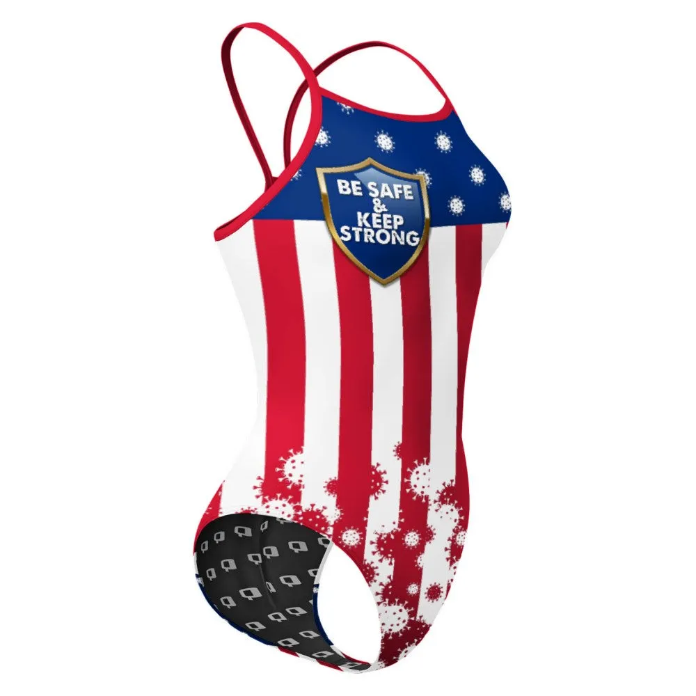 Be safe USA Skinny Strap Swimsuit
