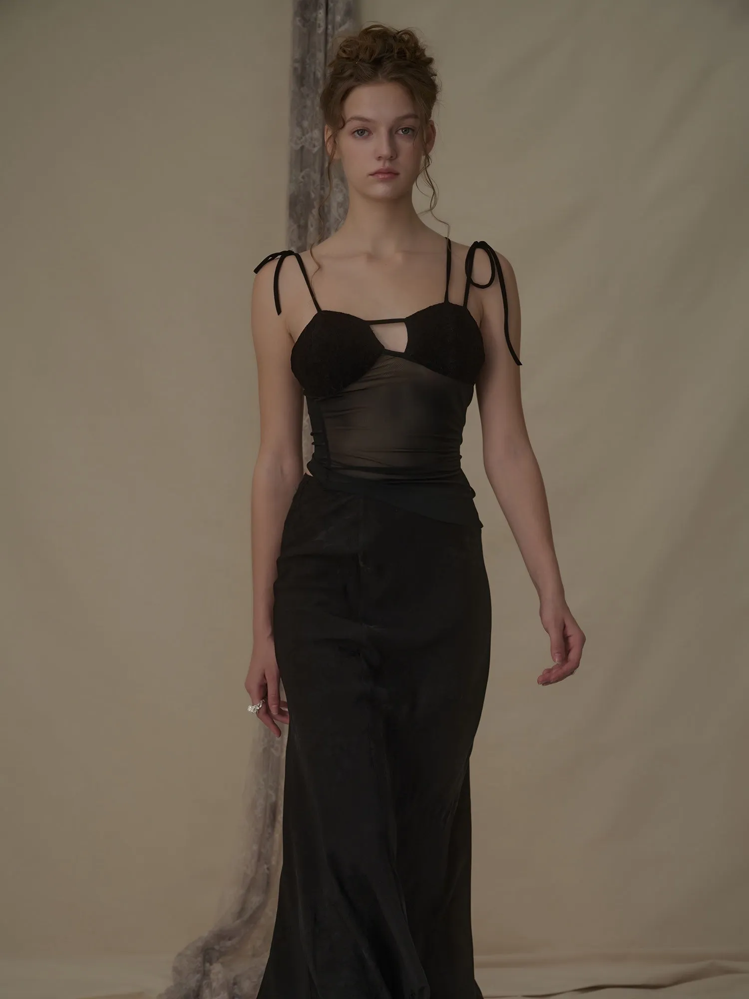 Black Asymmetric Camisole