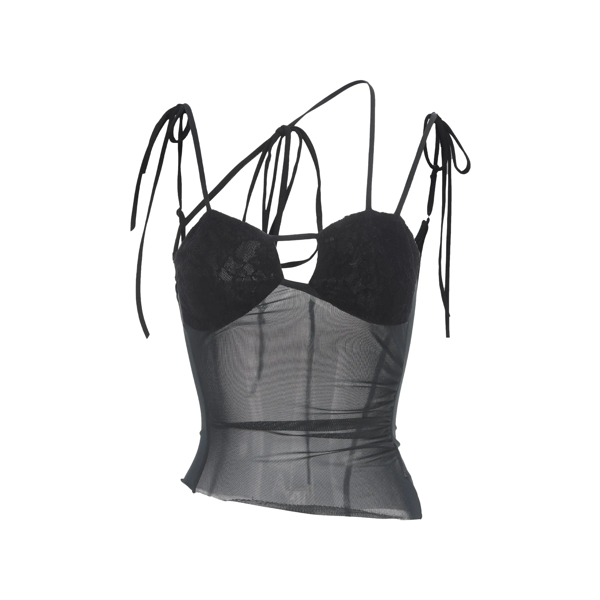 Black Asymmetric Camisole