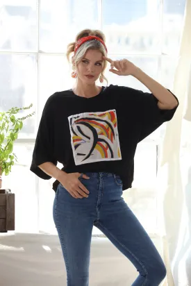 Black Eucalyptus Knit Tee