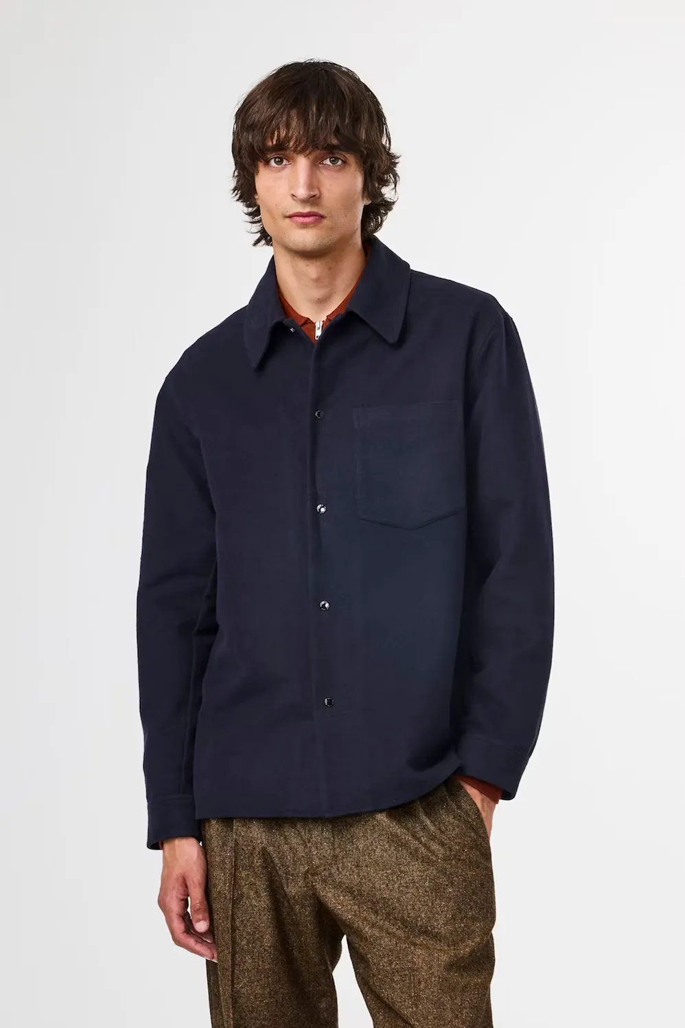Blaze Organic Cotton Overshirt - Navy