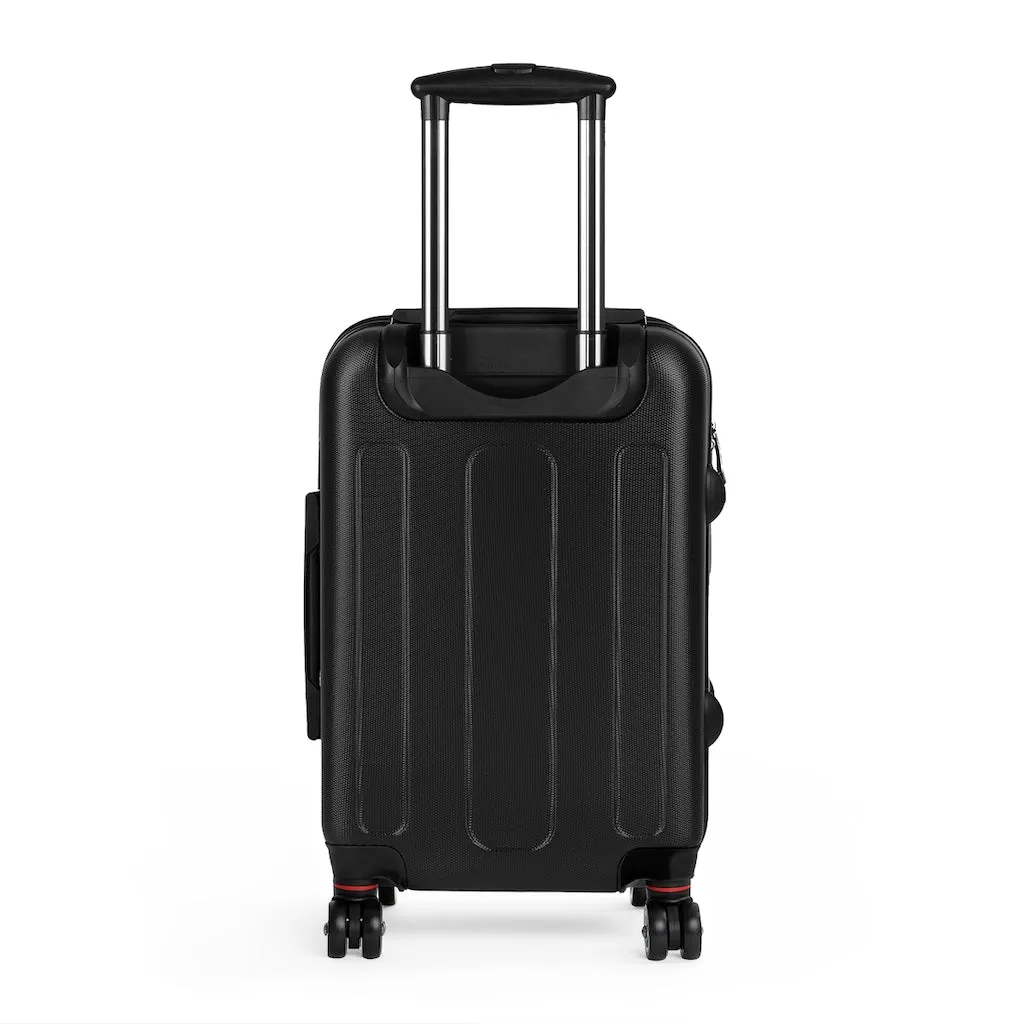 Blue Purple Camo Print Cabin Suitcase, Carry On Luggage With 2 Inner Pockets & Built in TSA-approved Lock With 360° Swivel
