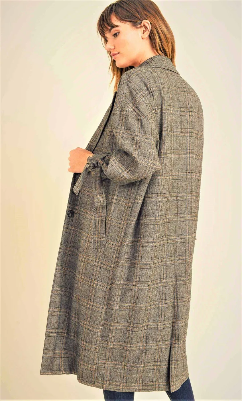 Brown Plaid Coat