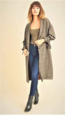 Brown Plaid Coat