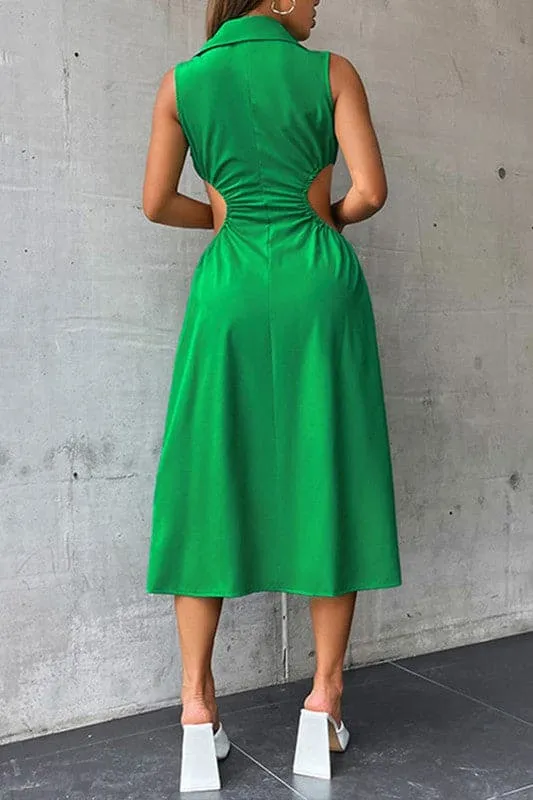 BY252 Sleeveless Fit and Flare Dress