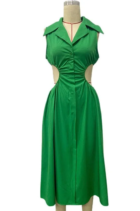 BY252 Sleeveless Fit and Flare Dress