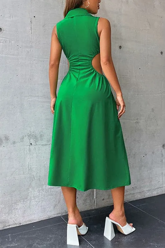 BY252 Sleeveless Fit and Flare Dress