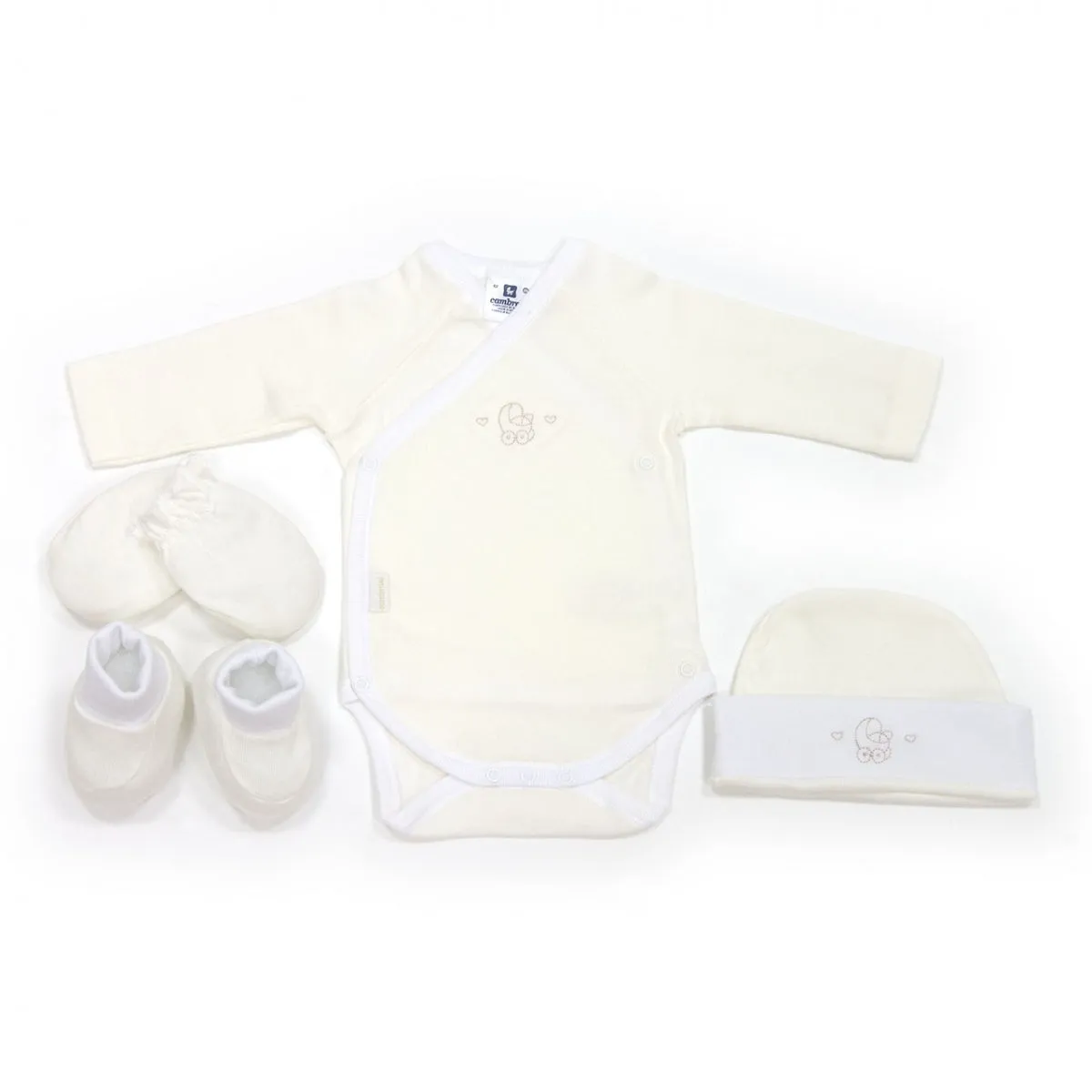 Cambrass Set New Born 4pcs Liso Beige