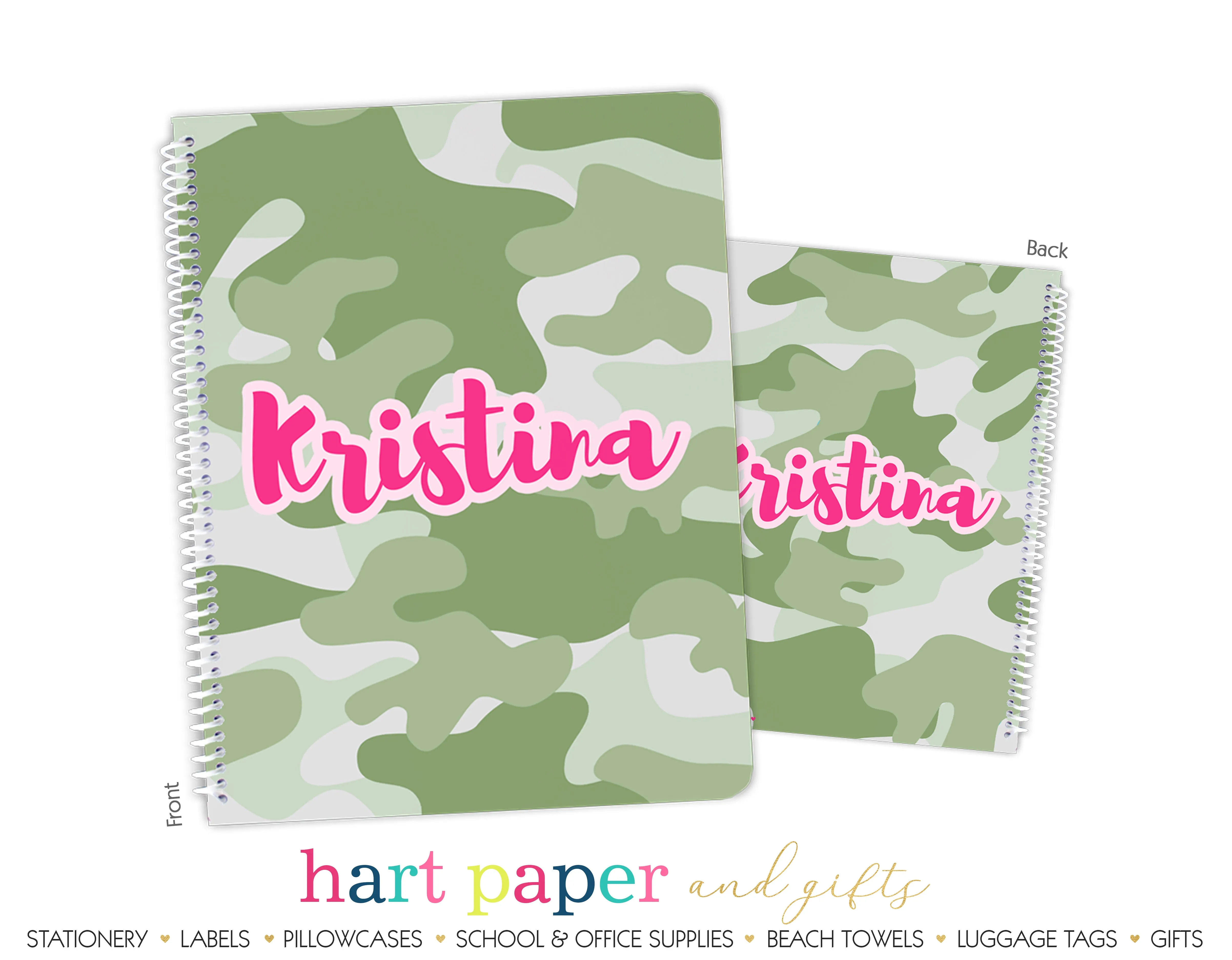 Camouflage Camo Personalized Notebook or Sketchbook