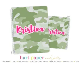Camouflage Camo Personalized Notebook or Sketchbook