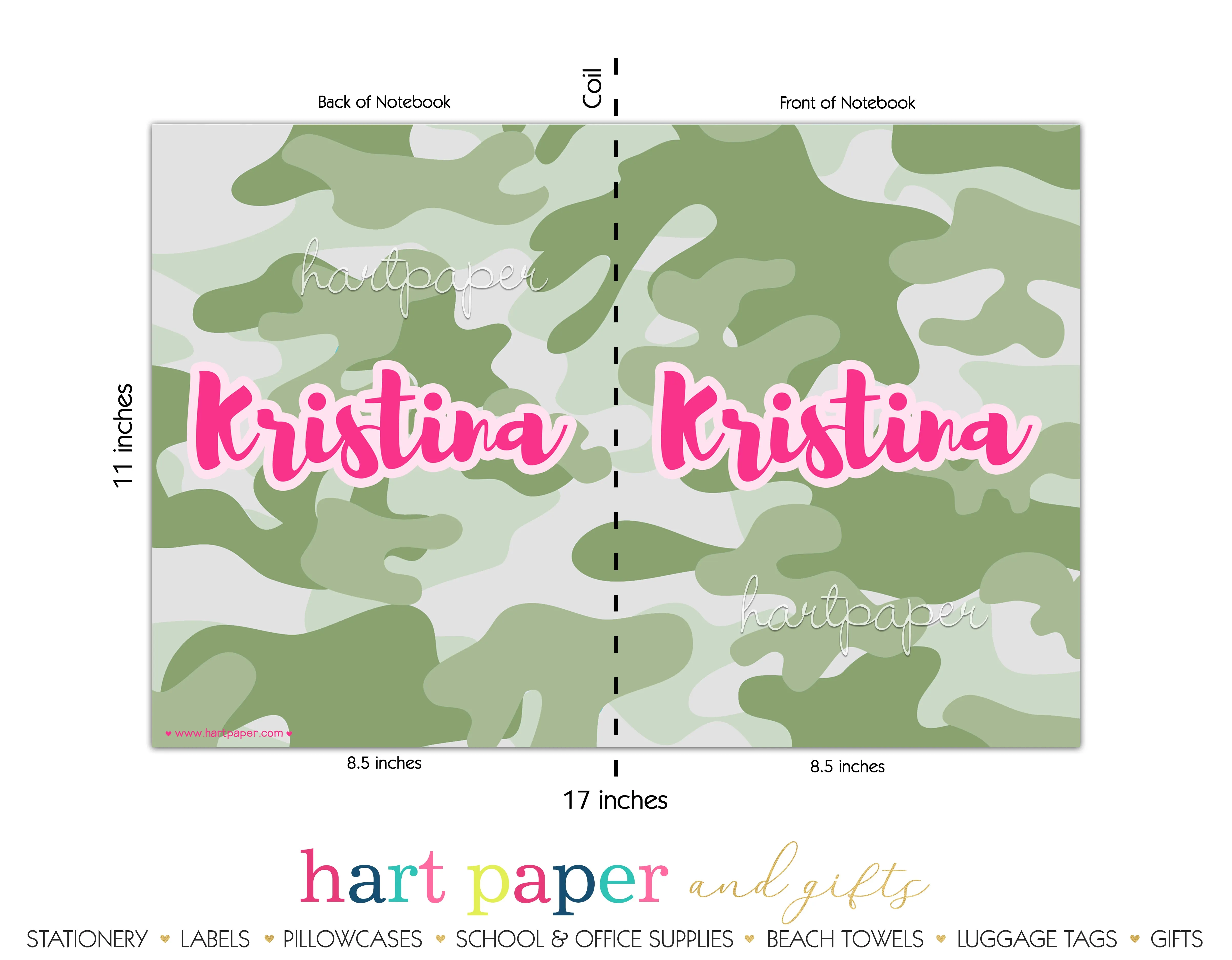 Camouflage Camo Personalized Notebook or Sketchbook
