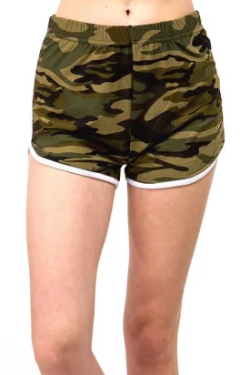 CAMOUFLAGE PRINT DOLPHIN SHORTS