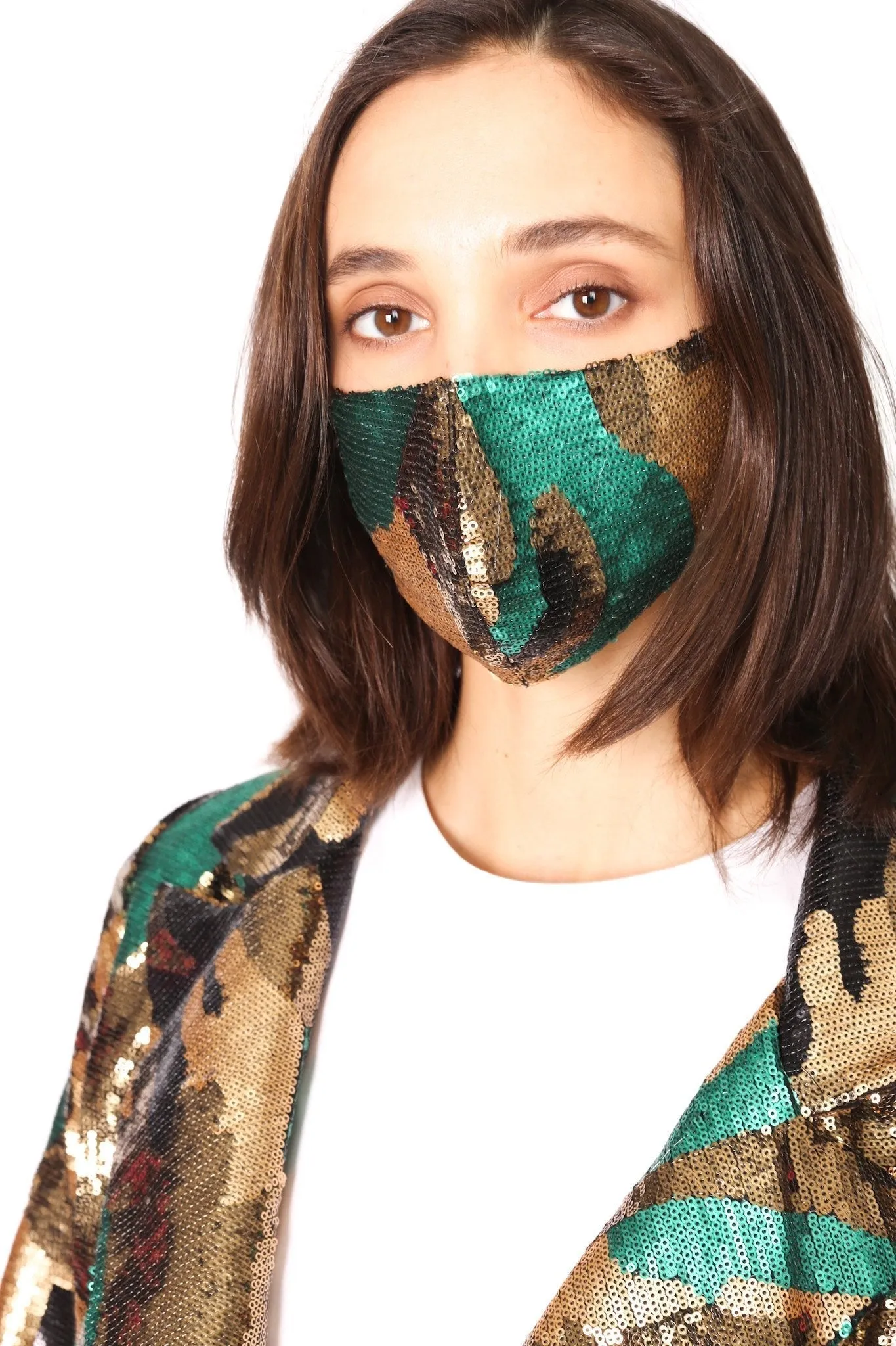 CAMOUFLAGE SEQUIN JACKET BLAZER DUMA