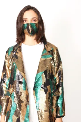 CAMOUFLAGE SEQUIN JACKET BLAZER DUMA
