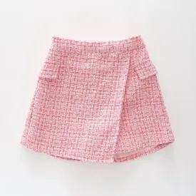 Cherry Pink Tweed Skort