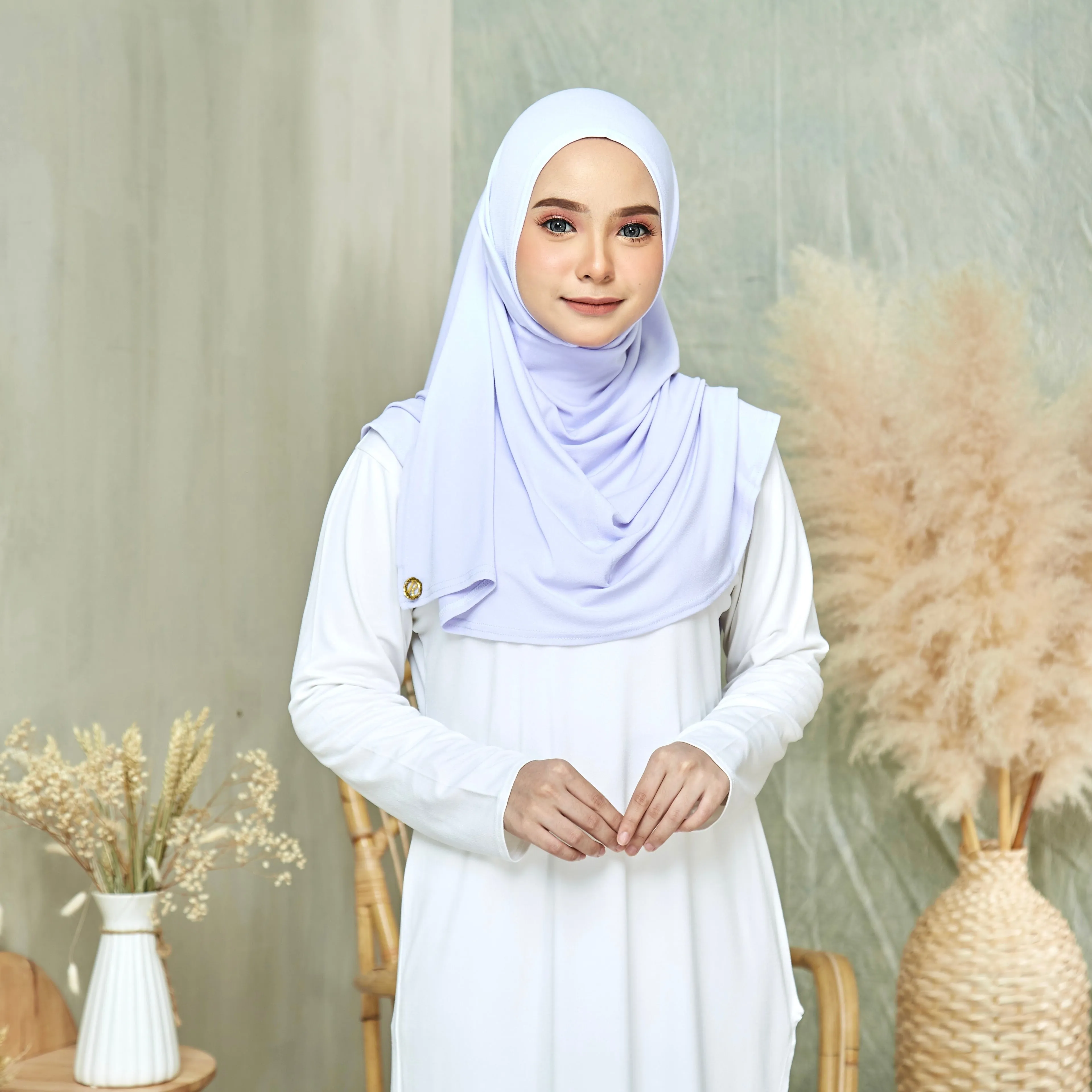 Clara Instant Hijab in Lilac (Maxi)