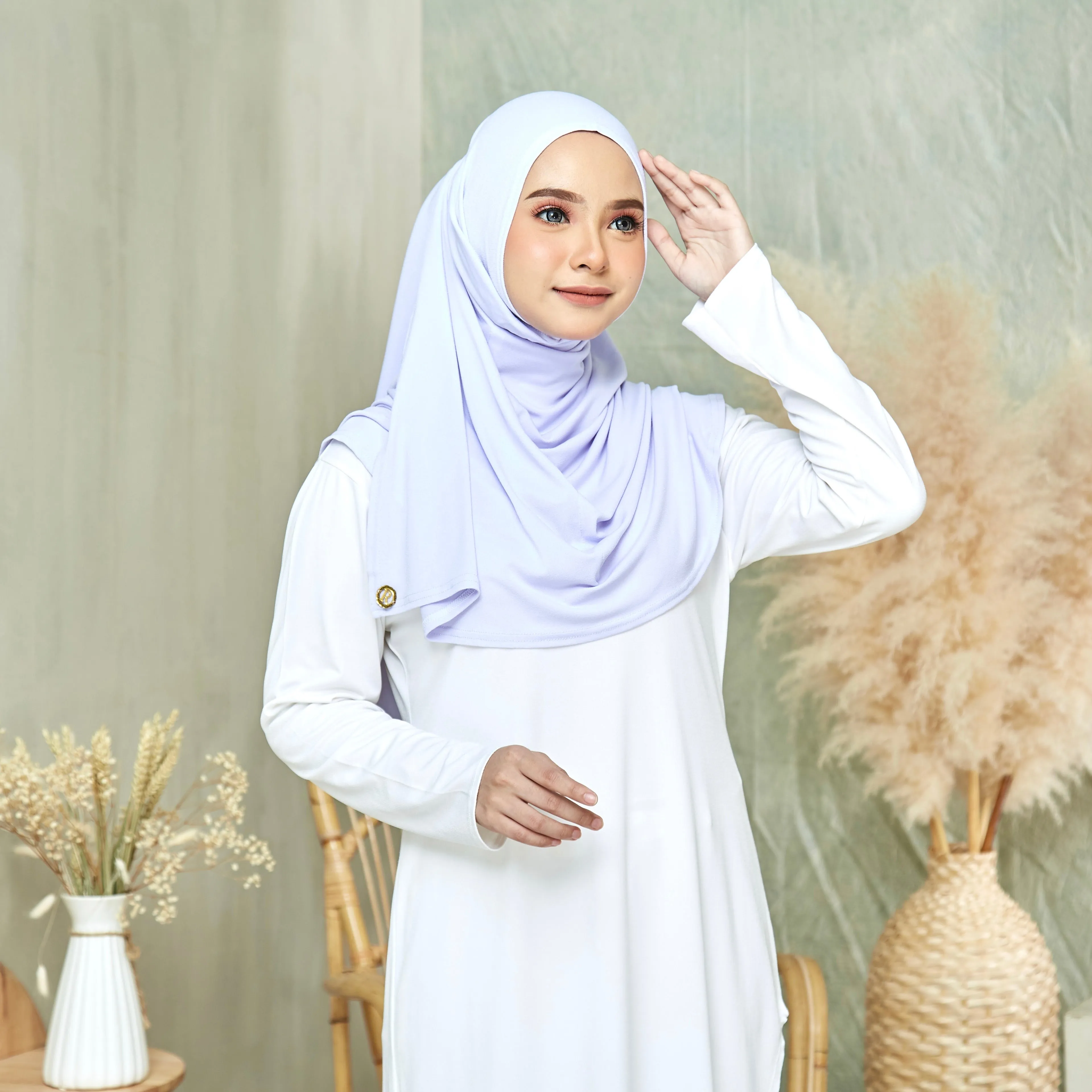 Clara Instant Hijab in Lilac (Maxi)