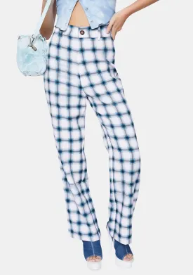 Culture Plaid High Waist Pants
