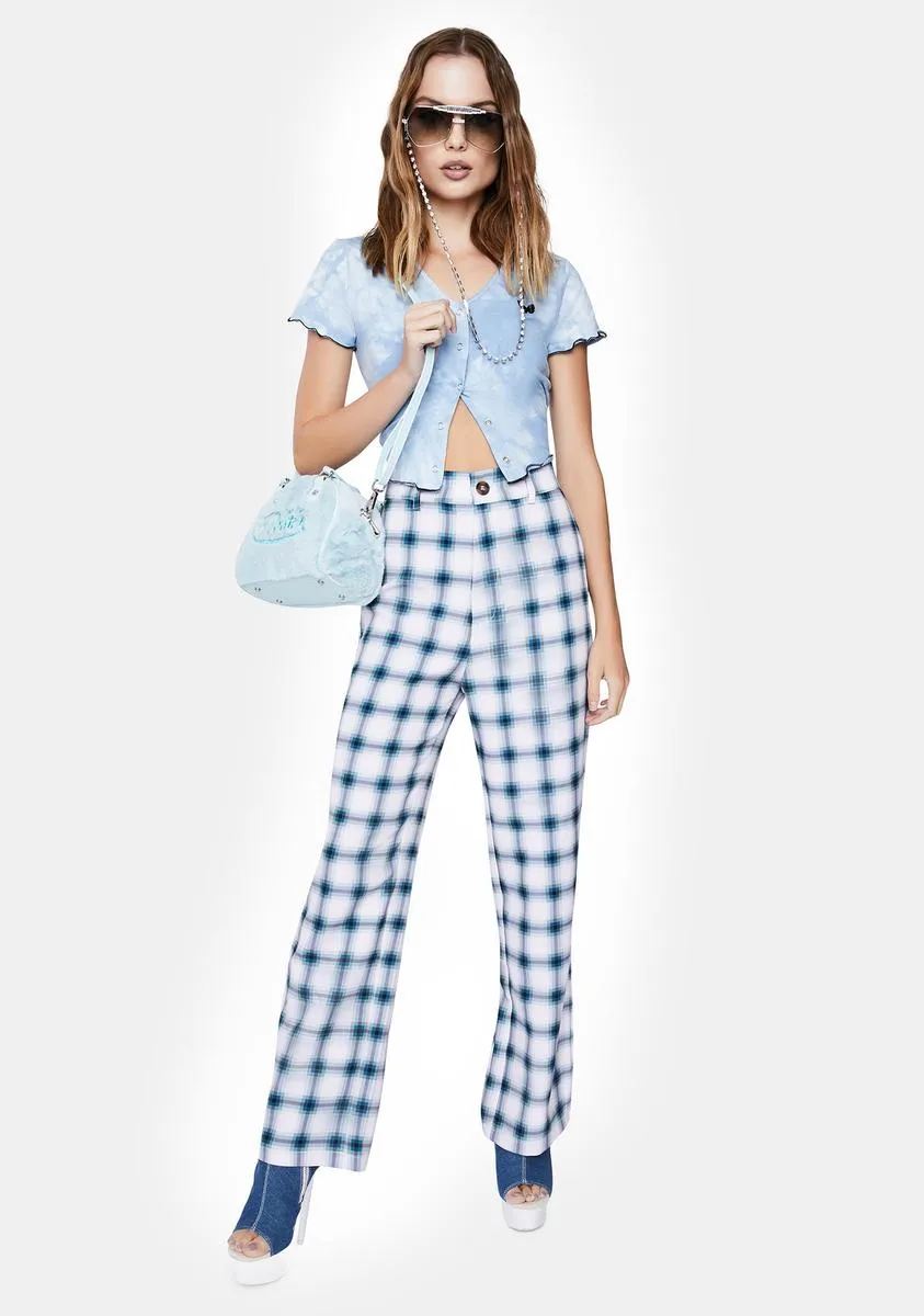 Culture Plaid High Waist Pants
