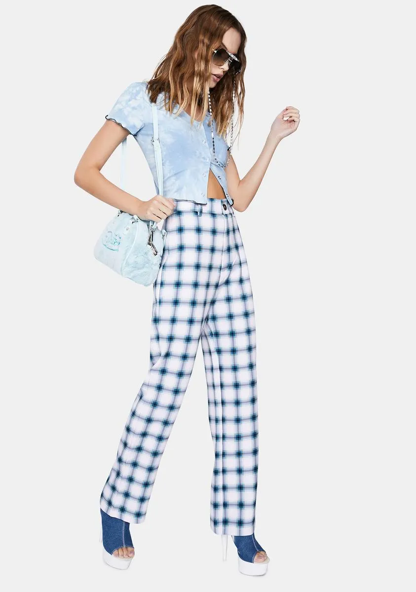 Culture Plaid High Waist Pants