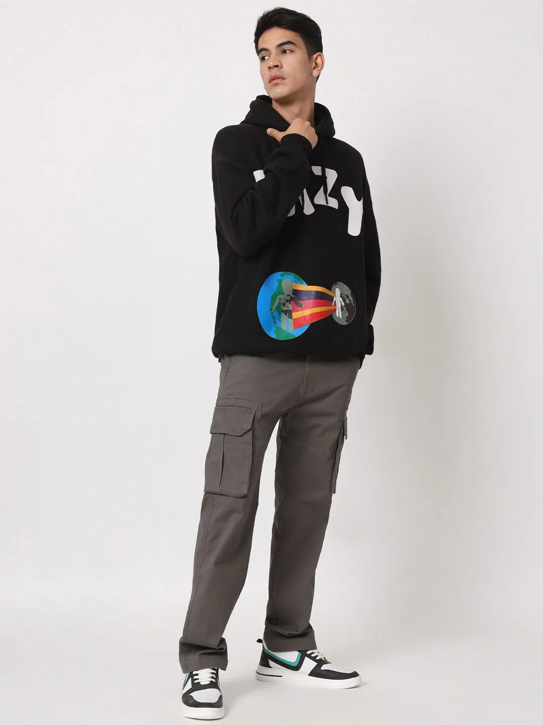 Dark grey straight fit