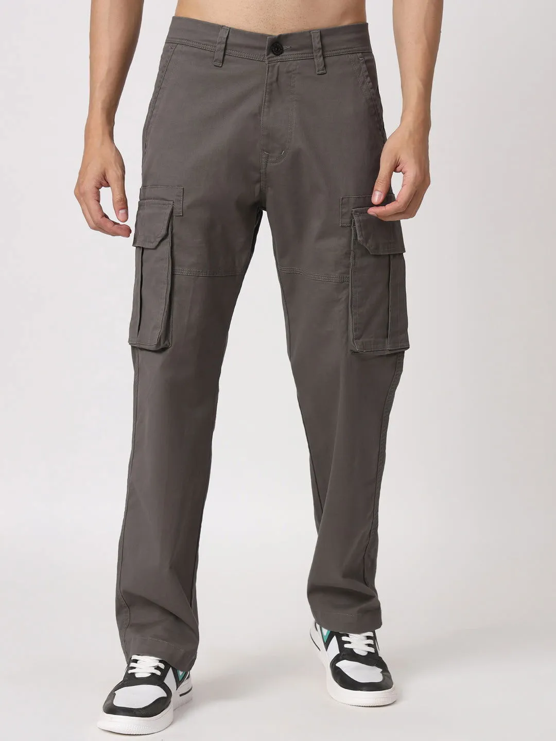 Dark grey straight fit