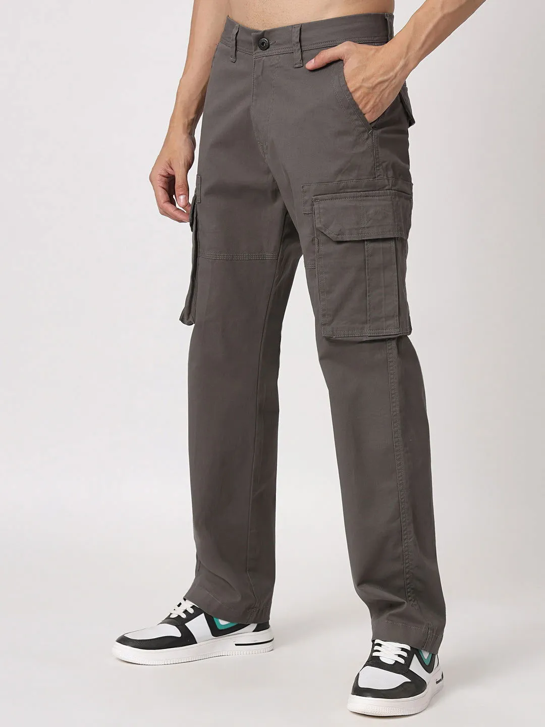 Dark grey straight fit