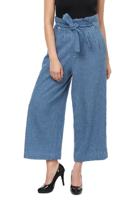 Denim Textured Pants