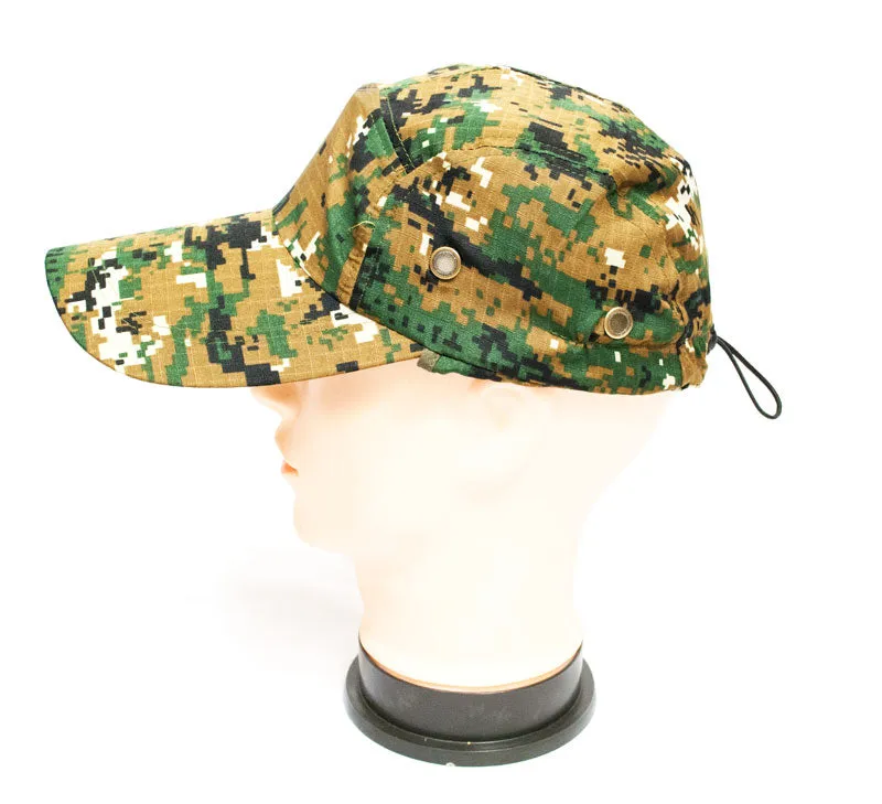 Digital Camouflage Caps with Flap Neck Cover